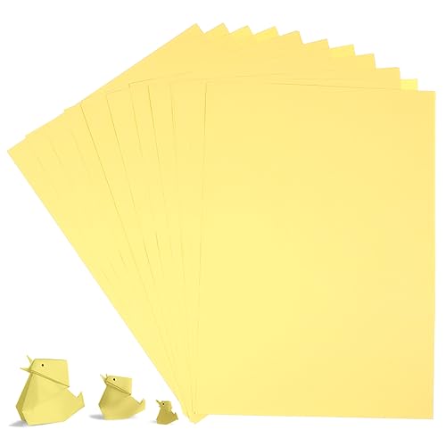 DOITOOL 100 Blatt Druckpapiere Büro gemacht Druckerpapier Schreibwaren blass Tinte drucken farbiges Papier Bastelpapiere farbige Papiere Konstruktionspapiere Schreibpapiere Yellow von DOITOOL