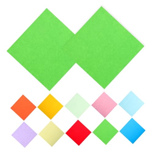 DOITOOL 100 Blatt Farbiges Papier Origami Origamipapier doppelseitig Baupapier verschiedene Farben Karton Kartenvorrat Konstruktionspapier Farb-Origami Origami Japan von DOITOOL