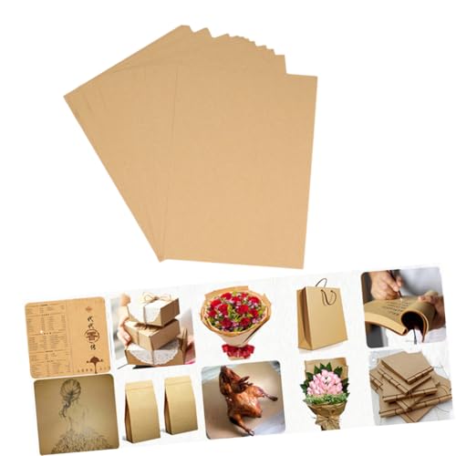 DOITOOL 100 Blatt Kraftpapier Retro Briefpapier Vintage Schreibpapier für Diy Projekte und Kreative Handarbeiten Blanko Geeignet für Briefe Kalligraphie und Graffiti von DOITOOL