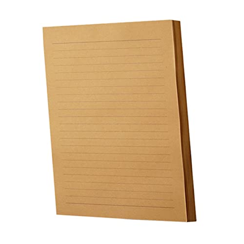DOITOOL 100 Blatt Vintage Kraft Schreibpapier Liniert Hochwertiges Briefpapier für Briefe Notizen Einladungen für Bürobedarf und Bastelprojekte Einfach zu Handhaben und Elegant im Design von DOITOOL