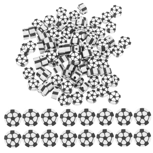 DOITOOL 100 Stück Anhänger aus Tonperlen Zubehör lose Reiz sortiert runden Perlen für die Herstellung von Armbändern Polymer -Tonperlen Kugelabstandsperlen Polymer-Ton von DOITOOL