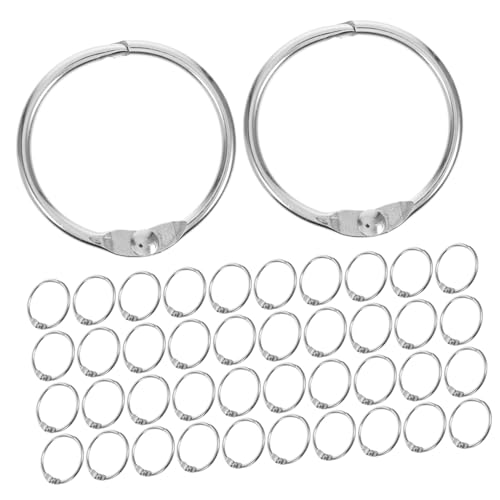 DOITOOL 100 Stück Bindende Eisenringbuchkreis Stichworte Ringe für Papier kleine Spaltringe Ringordner für lose Blätter Bücherringe Papierbinderinge Buchringe mit losen Blättern Silber von DOITOOL