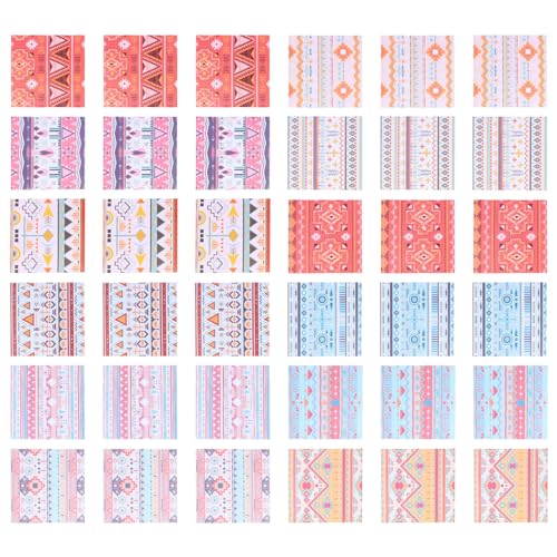 DOITOOL 100 Stück Bohemian Stil Origami Papier Doppelseitiges Diy Bastelpapier für Kreative Handarbeiten und Faltprojekte von DOITOOL