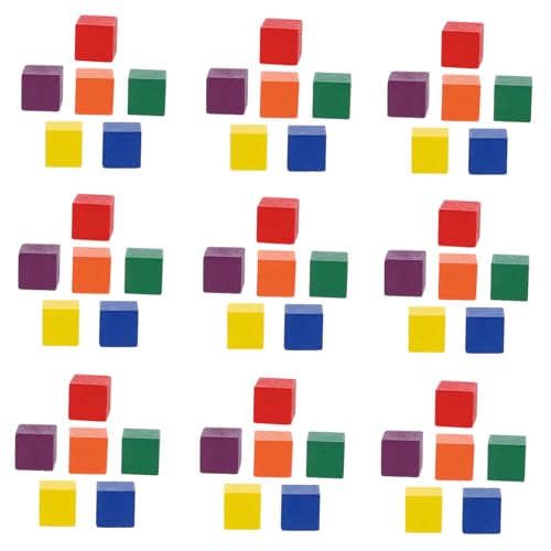 DOITOOL 100 Stück Bunte Holzbausteine DIY Quadratische Holzblöcke für Kreative Bastelprojekte für Erwachsene Sicher und Splinterfrei Fördert Kreativität und Handwerkliche Fähigkeiten von DOITOOL