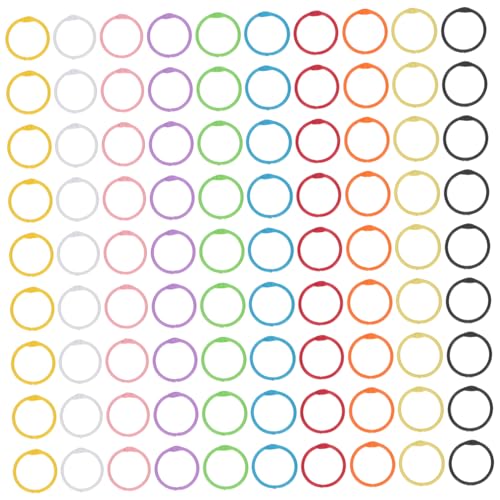 DOITOOL 100 Stück Bunte Metall Binderinge für Kalender Flashcards Notizbücher Langlebige Farbenfrohe Buchbinderinge für Lose Büro Schule DOITOOL 100 Stück Bunte Metall Binderinge für Kalender Flashcards Notizbücher Langlebige Farbenfrohe Buchbinderinge für Lose Büro Schule von DOITOOL