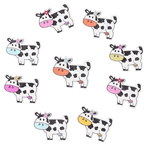 DOITOOL 100 Stück Cartoon-Kuh-Holzknöpfe für Bastelarbeiten, langlebige Tierknöpfe für Kleidung, Hüte, Taschen und Dekoration, leichtes Nähzubehör DOITOOL 100 Stück Cartoon-Kuh-Holzknöpfe für Bastelarbeiten, langlebige Tierknöpfe für Kleidung, Hüte, Taschen und Dekoration, leichtes Nähzubehör von DOITOOL