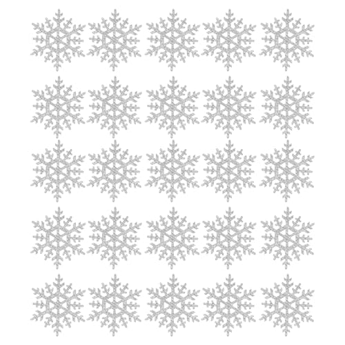 DOITOOL 100 Stück DIY Schneeflocken-Patches, Kleidungsapplikationen zum Nähen, Basteln, zum Reparieren abgenutzter Kleidung, handgefertigte Accessoires, Weiß von DOITOOL