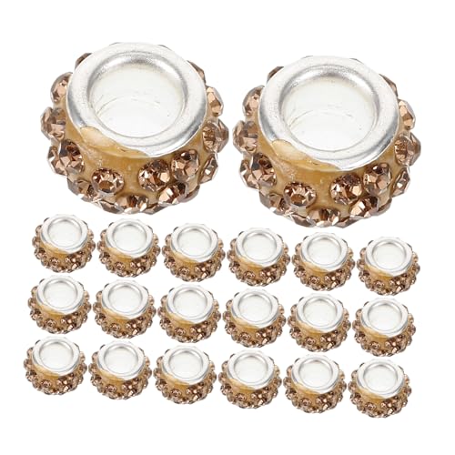 DOITOOL 100 Stück Diamantkugel -Perlenzubehör Schmuck bunt mehrfarbig klein Herstellung Perlenabstandshalter für Armbänder Spacer Perlen Armband-Perlenanhänger Perlen-Anhänger Polymer-Ton von DOITOOL