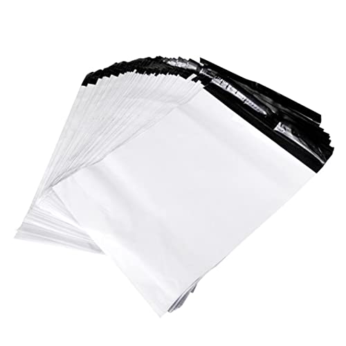 DOITOOL 100 Stück Dicke Versandtaschen Selbstklebende Postbeutel Weiß für Sicheren Versand und Verpackung für Bücher und von DOITOOL