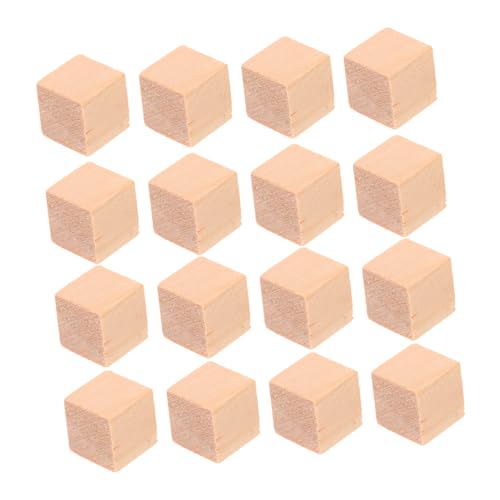 DOITOOL 100 Stück Diy Holzbauklötze Quadratische Holzwürfel für Bastelprojekte Unbemalte Diy Holzwürfel für Erwachsene Naturholz Burlywood von DOITOOL