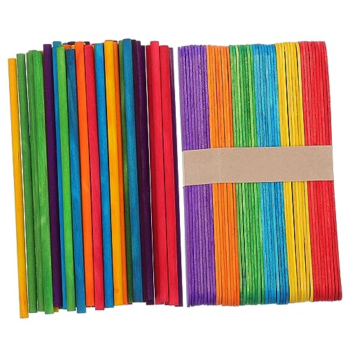 DOITOOL 100 Stück Diy Holzstäbchen für Bastelprojekte Sticks und Runde Stäbe Partys und Diy Ideen von DOITOOL
