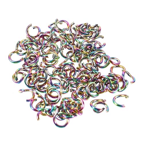 DOITOOL 100 Stück Edelstahl -Schmuckzubehör Sprungring selber machen weben Biegering für DIY Biegeringe für die Schmuckherstellung Biegeringe für Schmuck Rostfreier Stahl von DOITOOL