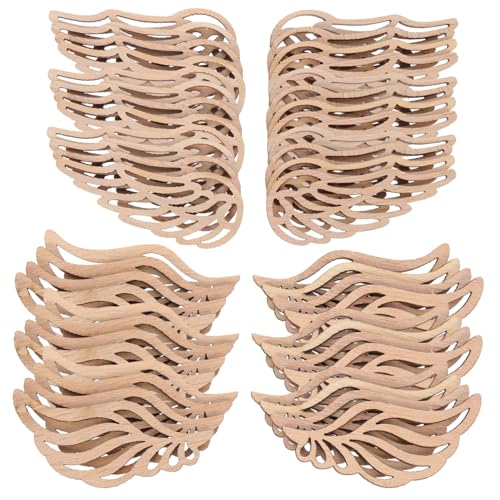 DOITOOL 100 Stück Engelsflügel Holzscheiben Naturholz DIY Basteln Unlackiert Kleine Holzstücke Zum Bemalen Und Dekorieren Für Weihnachten Und Handwerk DOITOOL 100 Stück Engelsflügel Holzscheiben Naturholz DIY Basteln Unlackiert Kleine Holzstücke Zum Bemalen Und Dekorieren Für Weihnachten Und Handwerk von DOITOOL
