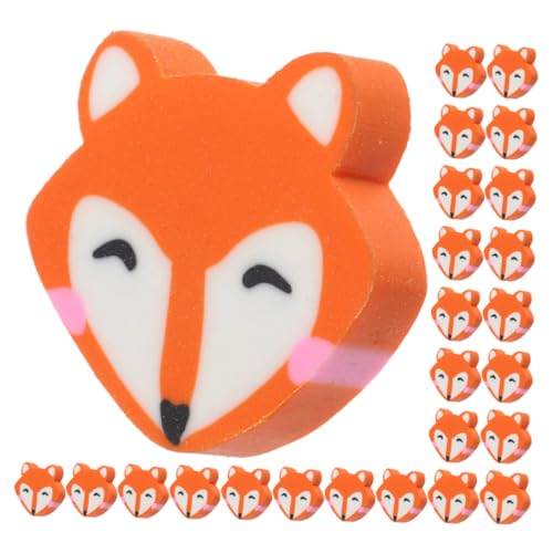 DOITOOL 100 Stück Fuchs Radiergummis Süße Tierform Radiergummi Schulbedarf für Stifte Radieren Klasse Belohnung und Partygeschenke von DOITOOL