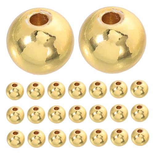 DOITOOL 100 Stück Goldene Spacer Perlen aus Kupfer Nahtlos Glänzend Poliert mit Glückssymbol für DIY Schmuckherstellung Armbänder Halsketten Ohrringe Kreative Bastelperlen DOITOOL 100 Stück Goldene Spacer Perlen aus Kupfer Nahtlos Glänzend Poliert mit Glückssymbol für DIY Schmuckherstellung Armbänder Halsketten Ohrringe Kreative Bastelperlen von DOITOOL