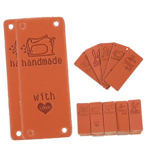 DOITOOL 100 Stück Handgefertigtes Etikett Nähen Auf Namensschilds Stoffetiketten Kleidung Handgemachte Tags Zum Stricken Hausgemacht Stoffanhänger Für Handgefertigte Artikel Leder Brown DOITOOL 100 Stück Handgefertigtes Etikett Nähen Auf Namensschilds Stoffetiketten Kleidung Handgemachte Tags Zum Stricken Hausgemacht Stoffanhänger Für Handgefertigte Artikel Leder Brown von DOITOOL