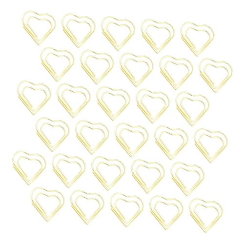 DOITOOL 100 Stück Herzförmige Büroklammern Kreative Metall Klammern für Dokumente Notizen Fotos und Scrapbooking für Bürobedarf und von DOITOOL
