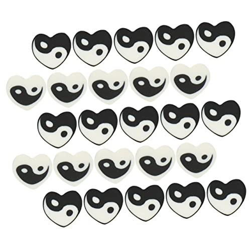 DOITOOL 100 Stück Herzförmige Polymer Tonperlen Weiße Tai Chi Muster Lose Perlen für Diy Schmuck Armbänder Ohrringe Handgemachte Zubehörteile DOITOOL 100 Stück Herzförmige Polymer Tonperlen Weiße Tai Chi Muster Lose Perlen für Diy Schmuck Armbänder Ohrringe Handgemachte Zubehörteile von DOITOOL