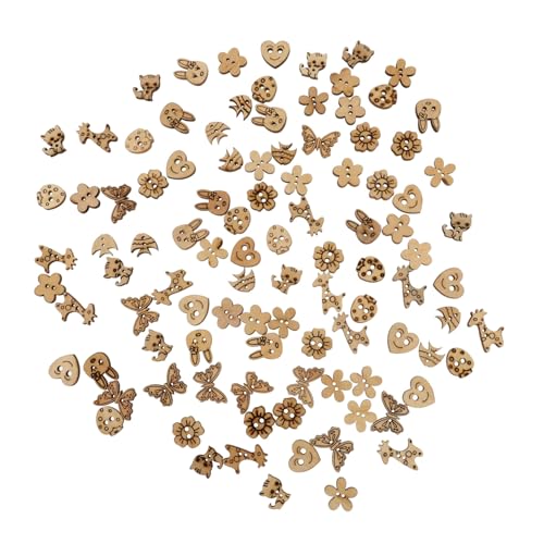 DOITOOL 100 Stück Holzknöpfe für Knopf Nähen Herstellung DIY-Scrapbooking-Schaltfläche Tasten Befestigungselemente aus Holz DIY-Knöpfe Verzierungen hölzern DOITOOL 100 Stück Holzknöpfe für Knopf Nähen Herstellung DIY-Scrapbooking-Schaltfläche Tasten Befestigungselemente aus Holz DIY-Knöpfe Verzierungen hölzern von DOITOOL