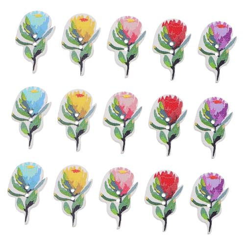 DOITOOL 100 Stück Holzknöpfe mit Löchern Handbemalte Bunte Rosenblumen DIY Knöpfe zum Annähen für Basteln Nähen und Kleidung Dekoration DOITOOL 100 Stück Holzknöpfe mit Löchern Handbemalte Bunte Rosenblumen DIY Knöpfe zum Annähen für Basteln Nähen und Kleidung Dekoration von DOITOOL