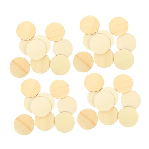 DOITOOL 100 Stück Holzscheiben zum Bemalen Runde Naturbelassene Holzplatten für DIY Graffiti Basteln Dekoration Kleine Zeichenbretter für Heimdeko und Halloween von DOITOOL