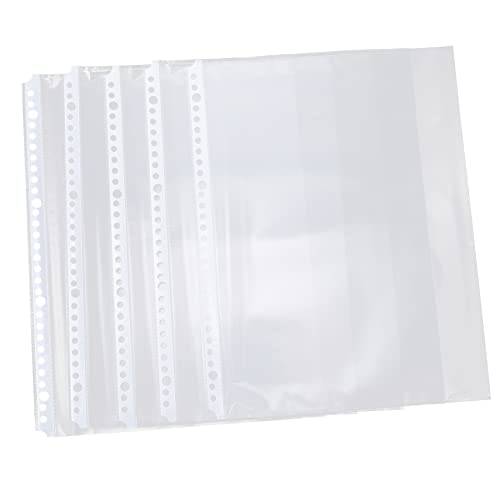 DOITOOL 100 Stück Innentasche für Ordner Datei Seitenschutz für 3-Ring-Ordner schutzfolien auflageboxen schnellhefter Kunststoffbeutel für lose Blätter Binder-Beutel mit losen Blättern von DOITOOL