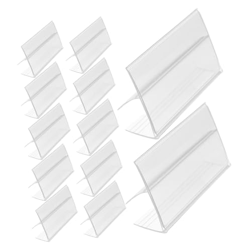 DOITOOL 100 Stück Klare Kunststoff Regal Etikettenhalter mit Clip Wiederverwendbare Preisschild Halter für Einzelhandel Supermarkt und Bibliothek Flexibler Preiszeichen Display DOITOOL 100 Stück Klare Kunststoff Regal Etikettenhalter mit Clip Wiederverwendbare Preisschild Halter für Einzelhandel Supermarkt und Bibliothek Flexibler Preiszeichen Display von DOITOOL