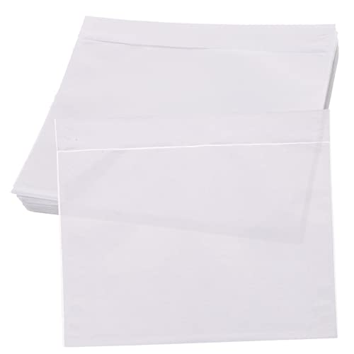 DOITOOL 100 Stück Klebebeutel Transparente Versandtaschen Klebeband Versandetikett Packzettel Umschlag Rechnungsbeutel Verpackungsbeutel Umschläge Taschen Für Den Versand von DOITOOL