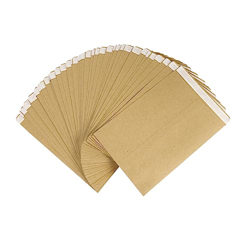 DOITOOL 100 Stück Kraft-Umschlag Dokumenttasche Pergamentumschläge briefumschläge Dateibeutel Datei liefern Dokumentenversorgung Dokumentenzubehör Büroumschläge Kraftpapier Khaki von DOITOOL