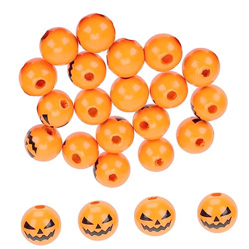 DOITOOL 100 Stück Kürbisgrimur -Holzperlen Halloween-Perlen für Armbänder Dekoration Perlen zum Basteln Herstellung DIY-Halloween-Handwerk Halloween lose Perlen Orange DOITOOL 100 Stück Kürbisgrimur -Holzperlen Halloween-Perlen für Armbänder Dekoration Perlen zum Basteln Herstellung DIY-Halloween-Handwerk Halloween lose Perlen Orange von DOITOOL