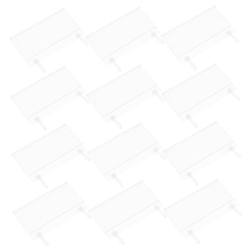 DOITOOL 100 Stück Kunststoff Preisschildhalter mit Doppel-ohr-haken Transparenter PVC Preisschildclip Wiederverwendbar mit Druckknopfverschluss für Drahtregale und Körbe im Einzelhandel DOITOOL 100 Stück Kunststoff Preisschildhalter mit Doppel-ohr-haken Transparenter PVC Preisschildclip Wiederverwendbar mit Druckknopfverschluss für Drahtregale und Körbe im Einzelhandel von DOITOOL