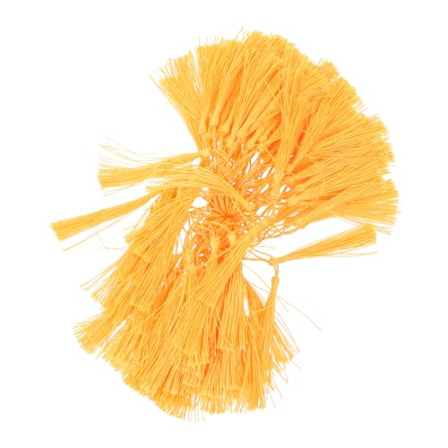 DOITOOL 100 Stück Lesezeichenquasten Dekorative Quasten Golddekor Bastelzubehör Charms Goldbesatz Kleine Goldene Quasten Lesezeichen Heimdekoration Anhänger von DOITOOL