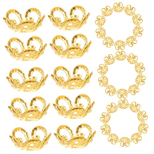 DOITOOL 100 Stück Metall Perlenkappen Blumendesign Goldfarben Leichtes DIY Schmuckzubehör für Armband Halskette Ohrringe Bastelperlen Spacer Caps für Kreative Handwerksprojekte DOITOOL 100 Stück Metall Perlenkappen Blumendesign Goldfarben Leichtes DIY Schmuckzubehör für Armband Halskette Ohrringe Bastelperlen Spacer Caps für Kreative Handwerksprojekte von DOITOOL