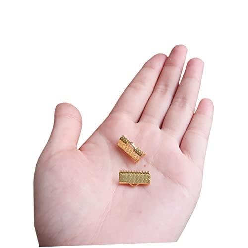 DOITOOL 100 Stück Metallklemme Kordelenden Zur Schmuckherstellung Band-endverschlüsse Band-krimp-verschluss Verschlussverschlüsse Strukturiertes Crimp-ende Schnur Endet Band Endet Golden DOITOOL 100 Stück Metallklemme Kordelenden Zur Schmuckherstellung Band-endverschlüsse Band-krimp-verschluss Verschlussverschlüsse Strukturiertes Crimp-ende Schnur Endet Band Endet Golden von DOITOOL