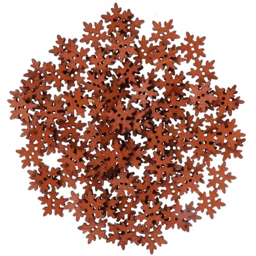 DOITOOL 100 Stück Mini-Weihnachts-Schneeflocken-Holzknöpfe, kreative Verzierungen für Bastelarbeiten, Scrapbooking und Urlaubsdekorationen, zart und lustig für Jungen und Mädchen Projekte DOITOOL 100 Stück Mini-Weihnachts-Schneeflocken-Holzknöpfe, kreative Verzierungen für Bastelarbeiten, Scrapbooking und Urlaubsdekorationen, zart und lustig für Jungen und Mädchen Projekte von DOITOOL