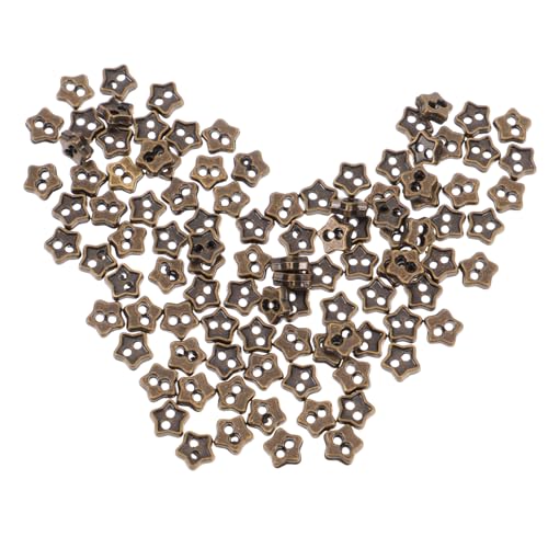 DOITOOL 100 Stück Miniatur Puppen Kleidungs Knöpfe Metalllegierung Zierknöpfe für Puppenbekleidung Pentagrammförmige Design für Diy zum Ersetzen Verlorener Knöpfe von DOITOOL