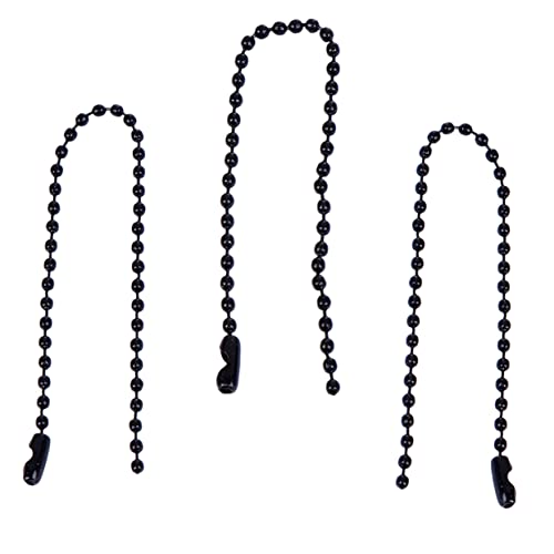 DOITOOL 100 Stück Perlenkette Schlüsselanhänger Kette bag chain schmuckherstellung key chain Taschenkette Schild Ball Registerkarten schlüsselhalter Kugelkette Dekorationskette Eisen Black von DOITOOL