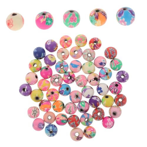 DOITOOL 100 Stück Polymer Clay Perlen Lose Bastelperlen für DIY Armbänder Schmuckherstellung Zufällige Farben Tolle Bastelaccessoires für Kreative Projekte Zufällige Farbe Zufällige Farbe von DOITOOL