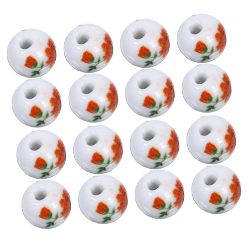 DOITOOL 100 Stück Porzellan Blumenperlen Große Keramik Perlen für DIY Schmuckherstellung Armband Ketten Spacer Bastelperlen für Kreative Handarbeiten von DOITOOL