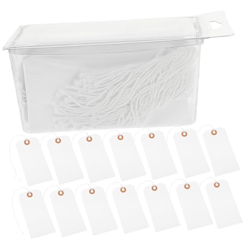 DOITOOL 100 Stück Preisschilder für Kleidung etikett Tags für den Laden anzeigen hängende Preisschilder Preisschild für Kleidung Schmuckanhänger für die Preisgestaltung Papierstau Weiß von DOITOOL