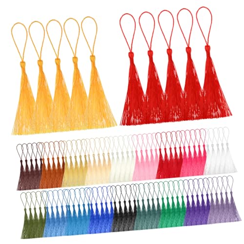 DOITOOL 100 Stück Quasten schlüsselanhänger Lesezeichen-Quaste Schlüsselbund Schlüssel Quaste Bastelzubehör Polyester DOITOOL 100 Stück Quasten schlüsselanhänger Lesezeichen-Quaste Schlüsselbund Schlüssel Quaste Bastelzubehör Polyester von DOITOOL