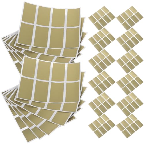 DOITOOL 100 Stück Rubbelkarten-Aufkleber Aufkleber Beschriftungen abkratzen schmucklos farbig Etikett Rubbellose Spiel Rubbelkartenspiel Party-Rubbelspiel Papier Golden von DOITOOL