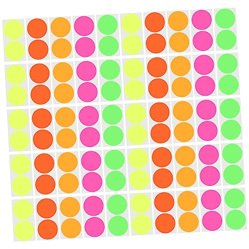 DOITOOL 100 Stück Runde Selbstklebende Aufkleber Bunte Farbcodierung für DIY Büro Lager und Dekoration Rückstandslos Ablösbar für Kreative Projekte von DOITOOL