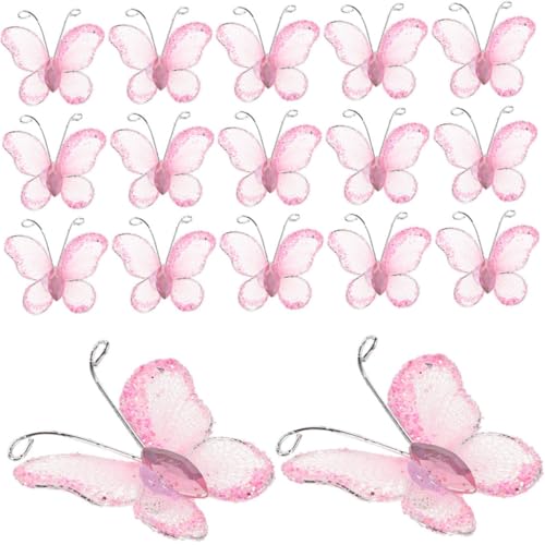 DOITOOL 100 Stück Schmetterlings-Hochzeitsdekoration Schmetterlingsmittelstücke für Tische Konfetti hochzeit dekoration party dekoration Schmetterlingsverzerrung Organza-Schmetterling Rosa DOITOOL 100 Stück Schmetterlings-Hochzeitsdekoration Schmetterlingsmittelstücke für Tische Konfetti hochzeit dekoration party dekoration Schmetterlingsverzerrung Organza-Schmetterling Rosa von DOITOOL