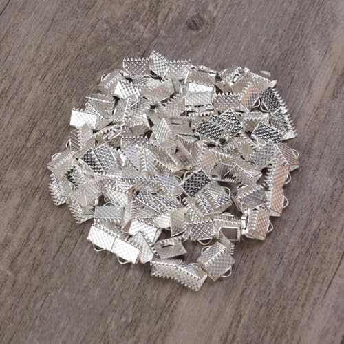 DOITOOL 100 Stück Silberfarbene Mazi Buckles Texturierte Crimp Endklemmen Kordelenden für DIY Schmuck Armband Halskette Verschluss Endstücke Zubehör DOITOOL 100 Stück Silberfarbene Mazi Buckles Texturierte Crimp Endklemmen Kordelenden für DIY Schmuck Armband Halskette Verschluss Endstücke Zubehör von DOITOOL