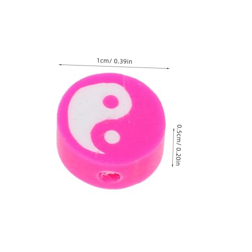 DOITOOL 100 Stück Taichi Polymer Clay Perlen Bunte Spacer Perlen für Schmuckherstellung DIY Armbänder Halsketten Handgemachte mit Harmonie Symbol für Kreative Designs von DOITOOL