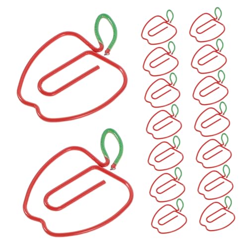 DOITOOL 100 Stück Teiliges Apfel Förmige Metall Büroklammern Rostfrei Kreative und Langlebige Papierklammern mit Starkem Halt Praktisch für Büro Reisen und Dokumentenorganisation DOITOOL 100 Stück Teiliges Apfel Förmige Metall Büroklammern Rostfrei Kreative und Langlebige Papierklammern mit Starkem Halt Praktisch für Büro Reisen und Dokumentenorganisation von DOITOOL