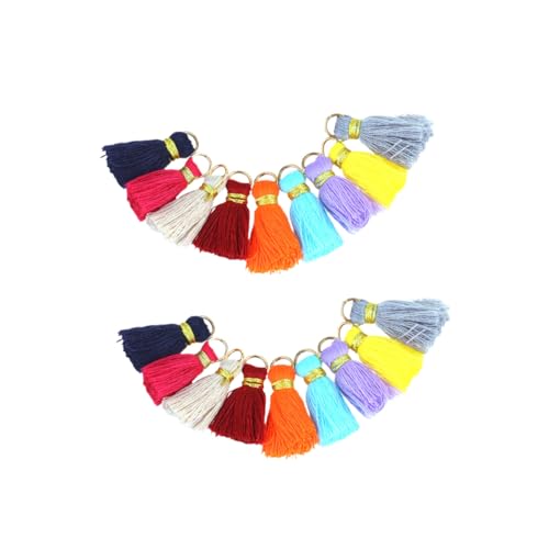 DOITOOL 100 Stück Teiliges Baumwoll Quasten mit Ring Bunte Schmuckanhänger für DIY Schlüsselanhänger Ohrringe Armbänder Tasche Leichtes Langlebiges Zubehör für Schmuckherstellung DOITOOL 100 Stück Teiliges Baumwoll Quasten mit Ring Bunte Schmuckanhänger für DIY Schlüsselanhänger Ohrringe Armbänder Tasche Leichtes Langlebiges Zubehör für Schmuckherstellung von DOITOOL