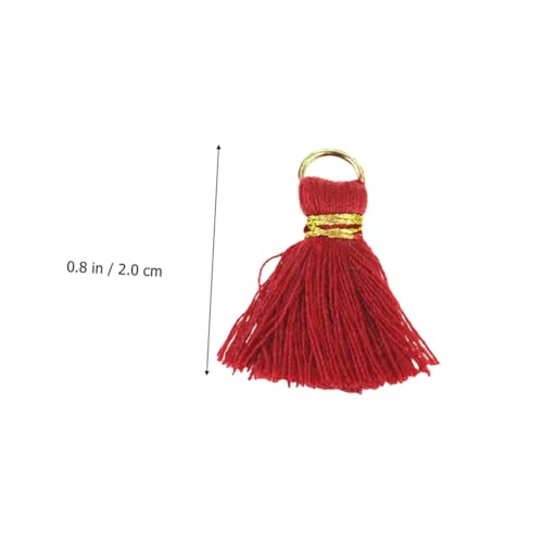 DOITOOL 100 Stück Teiliges Baumwoll quasten mit Ring Bunte Schmuckanhänger für DIY Schlüsselanhänger Ohrringe Armbänder Tasche Leichtes Langlebiges Zubehör für Schmuckherstellung von DOITOOL