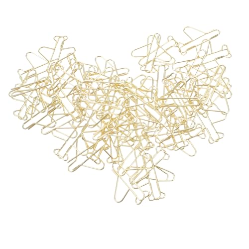 DOITOOL 100 Stück Teiliges Goldene Büroklammern in Miniatur flugzeugform Kreative Metallklammern für Büro und Schule Lustige und Einzigartige Papierhalter Handliche Kleine Büroaccessoires DOITOOL 100 Stück Teiliges Goldene Büroklammern in Miniatur flugzeugform Kreative Metallklammern für Büro und Schule Lustige und Einzigartige Papierhalter Handliche Kleine Büroaccessoires von DOITOOL